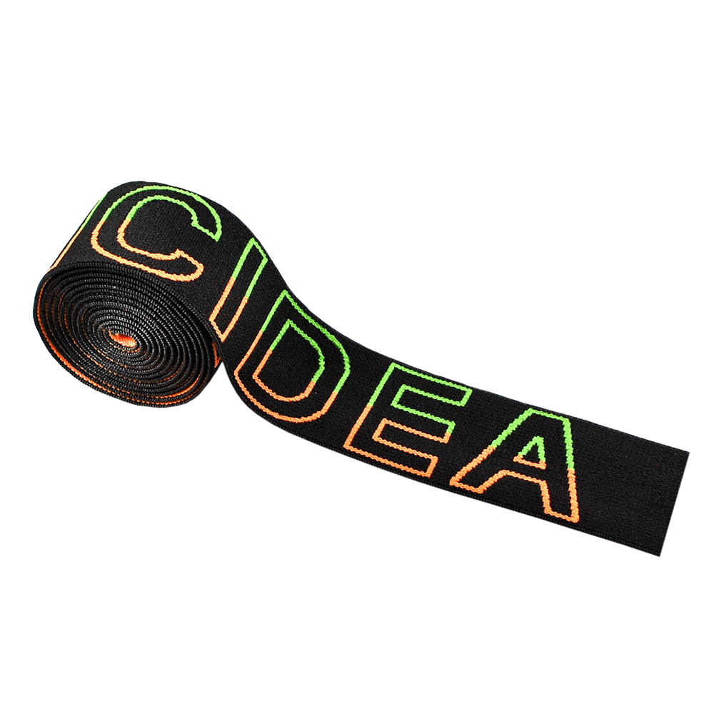 Резинка CNCIDEA, 4см, черный, оранжевый, салатовый, ярд. Резинка