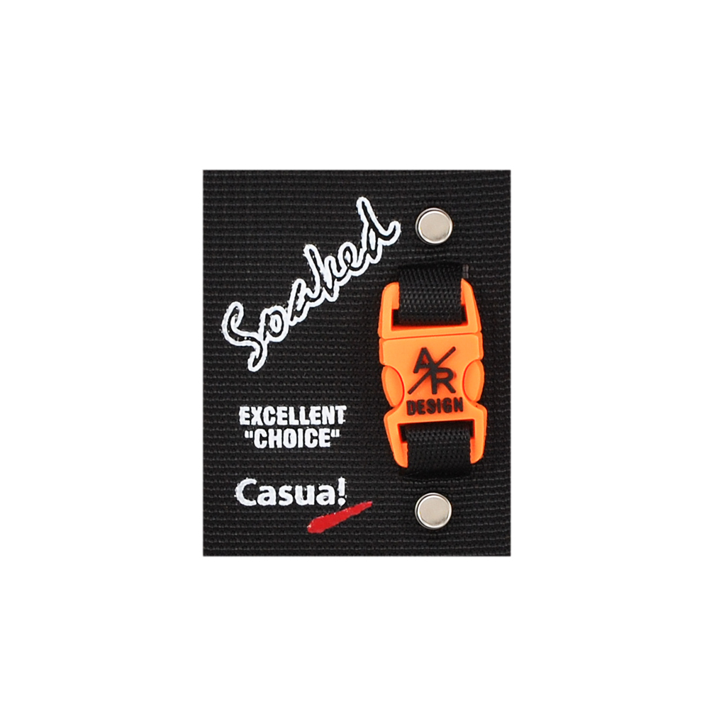 Лейба тканевая с хольнитенами Soaked, 5*6,3см, черный, белый, оранжевый, шт. Лейба Ткань