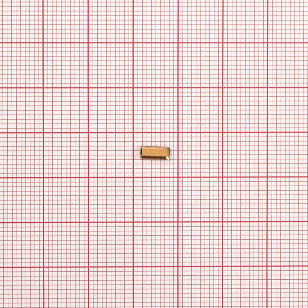 Стразы стекло клеевые прямоугольные 3*7мм (А) темно-желтый (smoked topaz) 14,4тыс.шт, уп. Стразы стекло до 1000-50 гросс