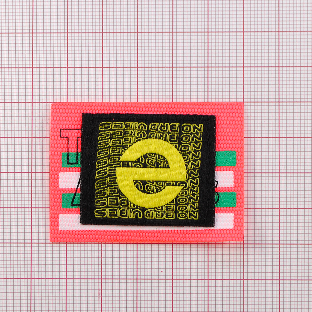 Лейба ткань E, 5.4*3.9см, оранжевый, белый, черный, желтый, зеленый, шт. Лейба Ткань