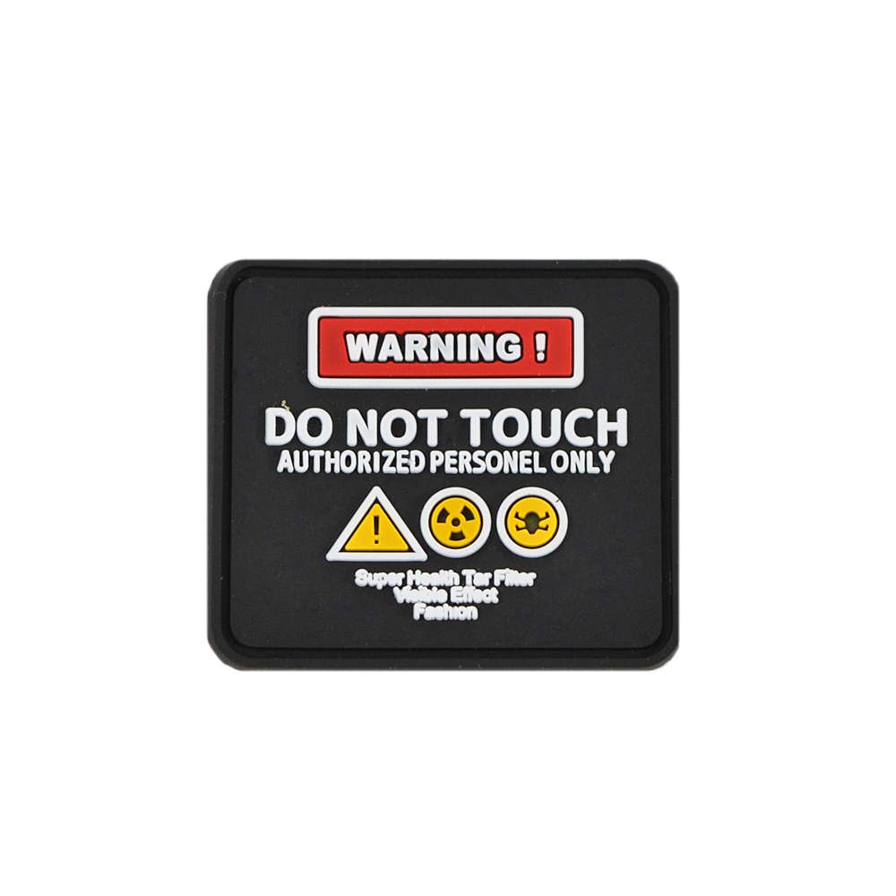 Лейба резиновая DO NOT TOUCH, 3.5*4см, черный, белый, желтый, красный,  шт. Лейба Резина