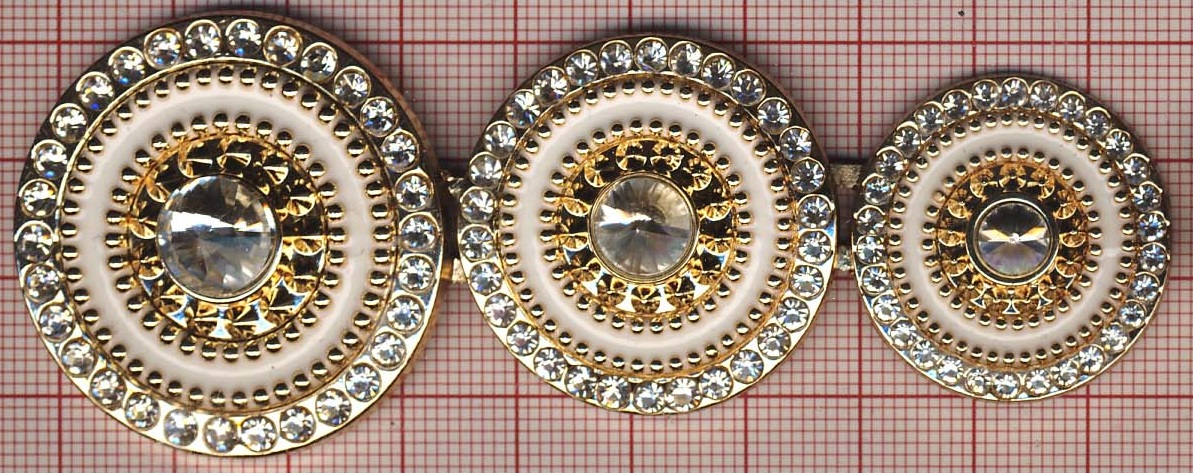 Краб металл 3 солнца-пирамидка 10*3,8см GOLD, белые камни, белая эмаль, шт. Крабы Металл Геометрия Декор