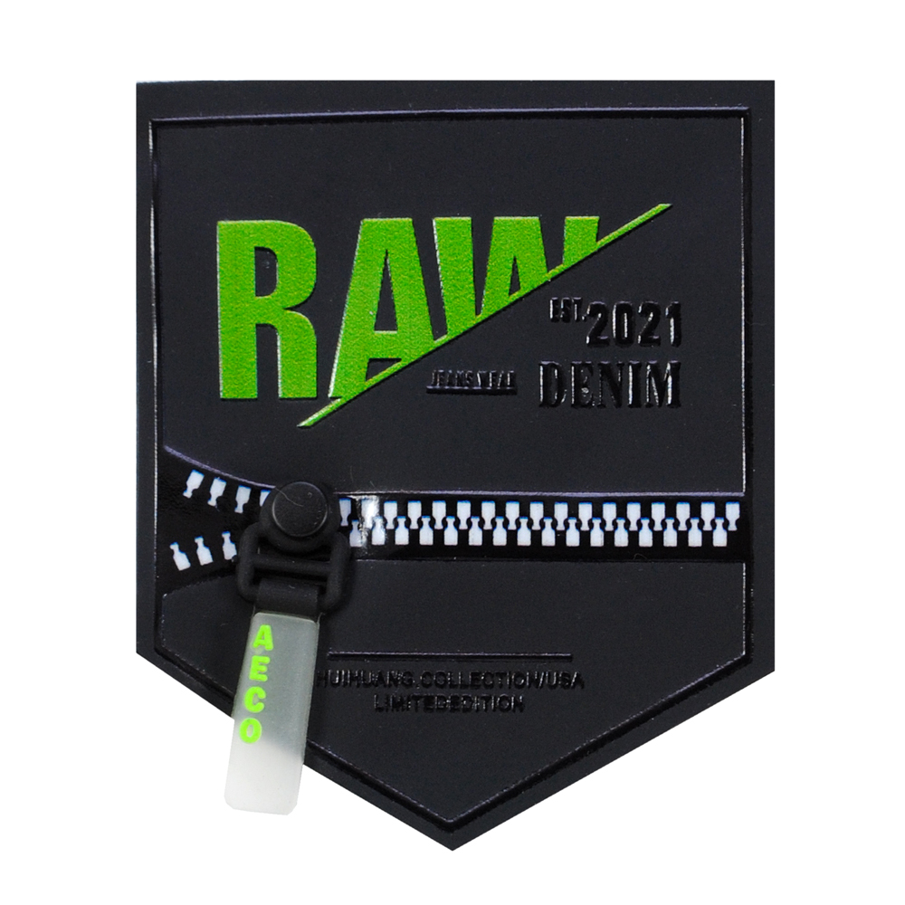 Лейба клеенка с хольнитеном Карман RAW, с имитацией молнии, 8*6,5см, чёрный, зеленый, шт. Лейба Клеенка