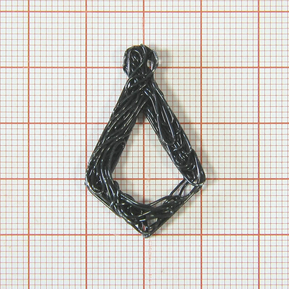 Подвеска провол. четырехуг.(ромб) Сплетенный, черное, шт. Подвески