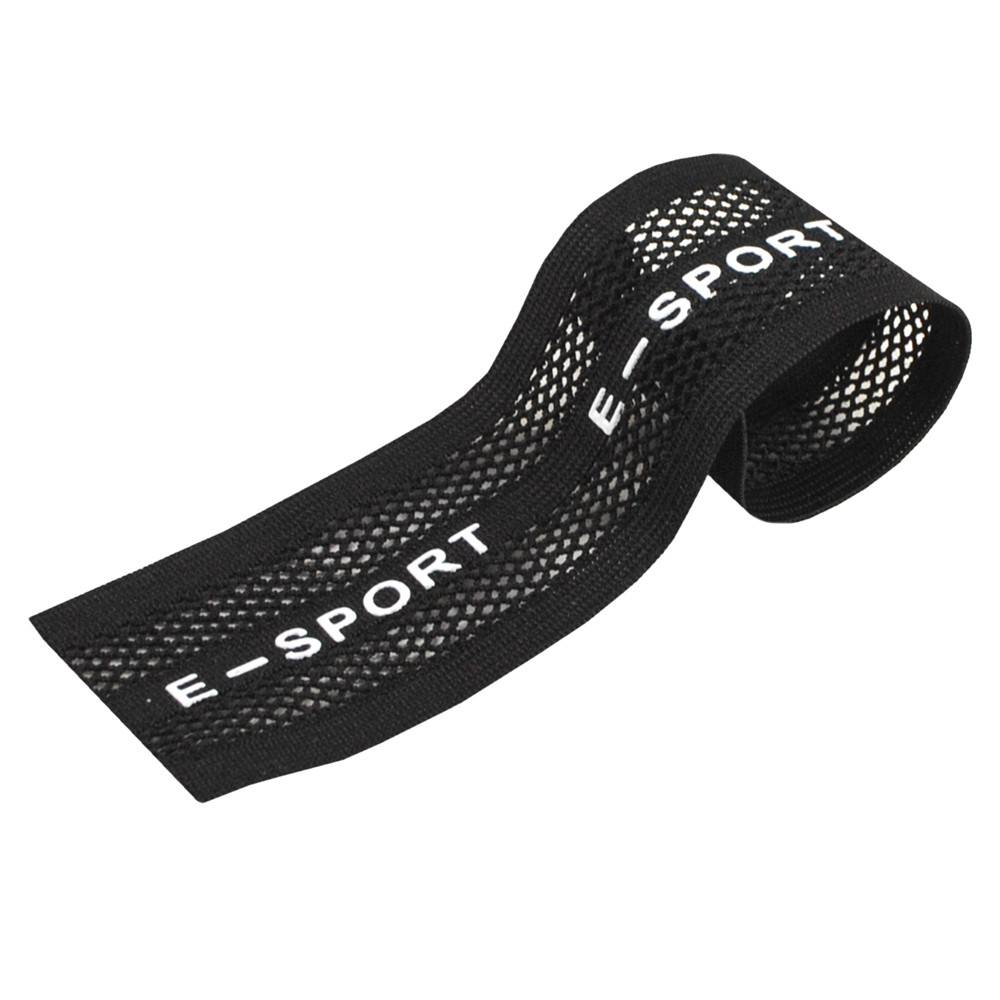 Резинка с сеткой Sport 4см, черный, белый, ярд. Резинка