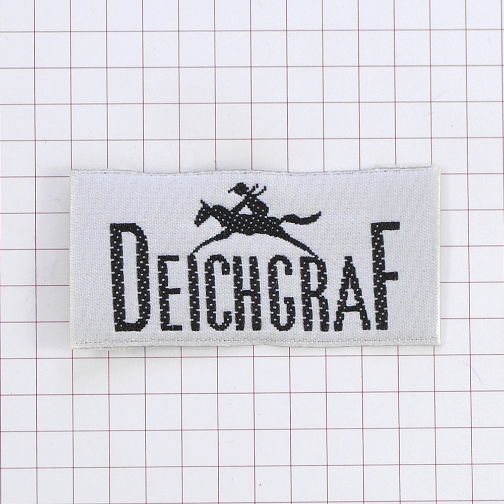 Этикетка тканевая вышитая штучная Deichgraf. Вышивка / этикетка тканевая