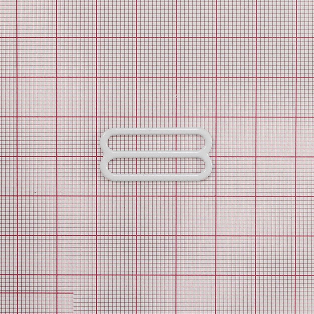 Перетяжка бельевая металл Прямоугольник, 24,7*9,3мм (внутр.), 28,1*13,5мм (внешн.) белый, 1т.шт, уп. Перетяжка бельевая