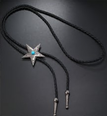 Украшение на шею Звезда (на шнурке), серебро, бирюзовый, шт. Украшения