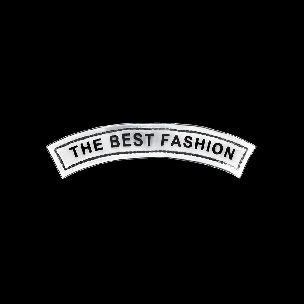 Лейба светоотражающая THE BEST FASHION 1.8*10см, серый, черный, шт. Лейба Кожзам