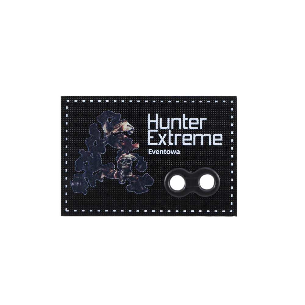 Лейба тканевая Hunter, 5,5*8см, белый, серый, черный, шт. Лейба Ткань