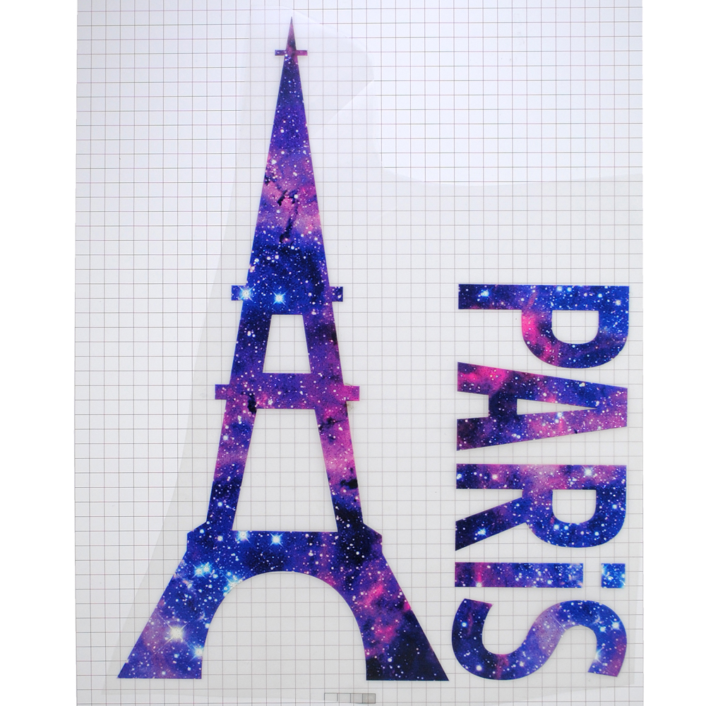 Термоаппликация Paris Башня сиреневое небо, 18*23см, шт. Термопереводки Надписи