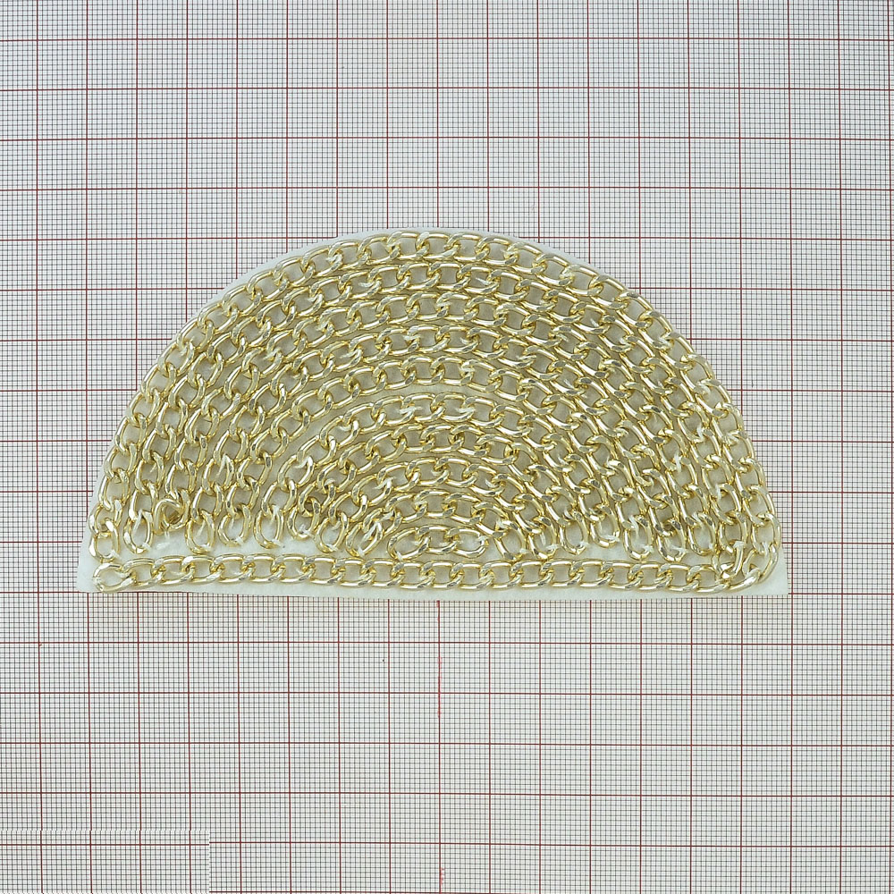 Аппликация декор Эполет-цепи беж, цепи золото. Аппликация Декор