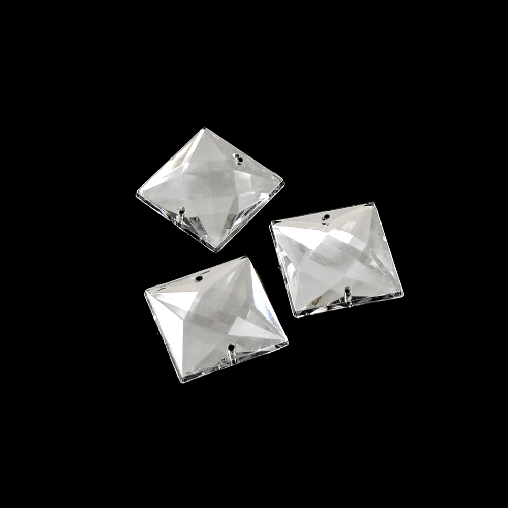 Стразы Д пришивн. квадрат 25*25мм бел.кристал 38, 1тыс.шт. Стразы пришивные