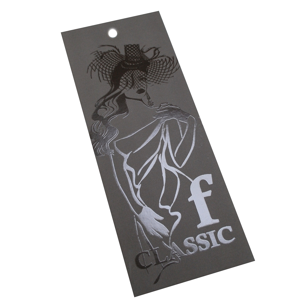 Этикетка бумажная F classic вуаль, 45*120мм серая, шт. Этикетка бумага