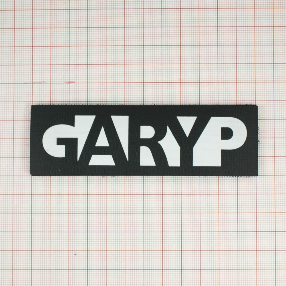 Нашивка тканевая на липучке GARYP 12,1*3,8см прямоугольной формы, черно-белая, шт. Нашивка Липучка