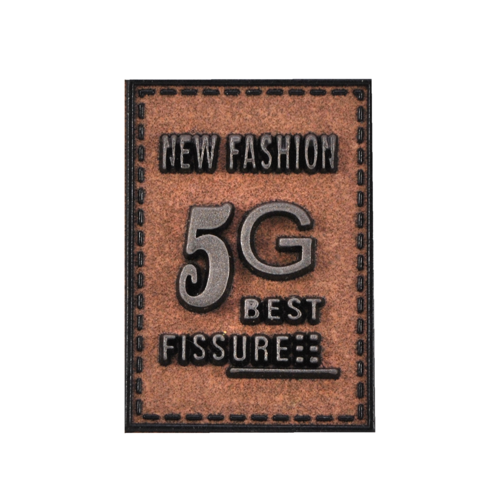 Лейба кожзам 5G, 3,5*5см, черный, коричневый, шт. Лейба Кожзам