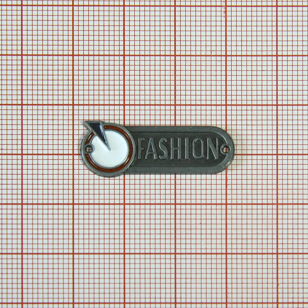 Лейба металл Fashion-1 Песочные часы old silv., красно-бел.эмаль, шт. Лейба Металл