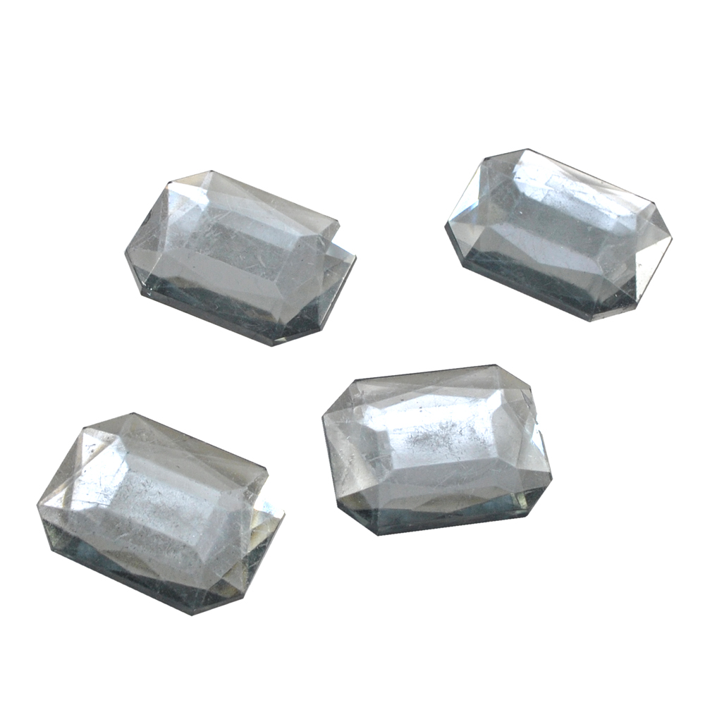 Стразы стеклянные на клей многранник плоский (26*34мм) серый, 1тыс.шт. Стразы на клей
