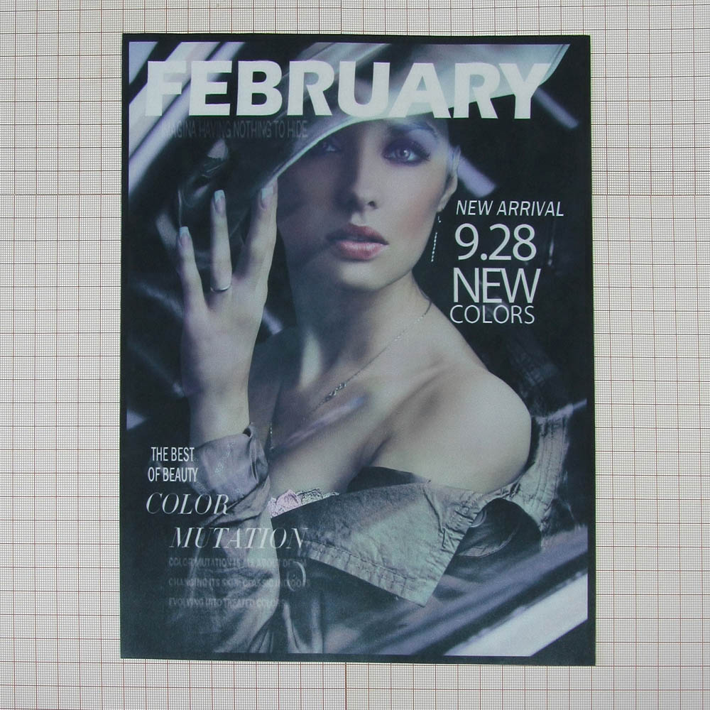 Аппликация пришивная Обложка February 22*26см серо-белый рисунок, шт. Аппликации Пришивные Постер