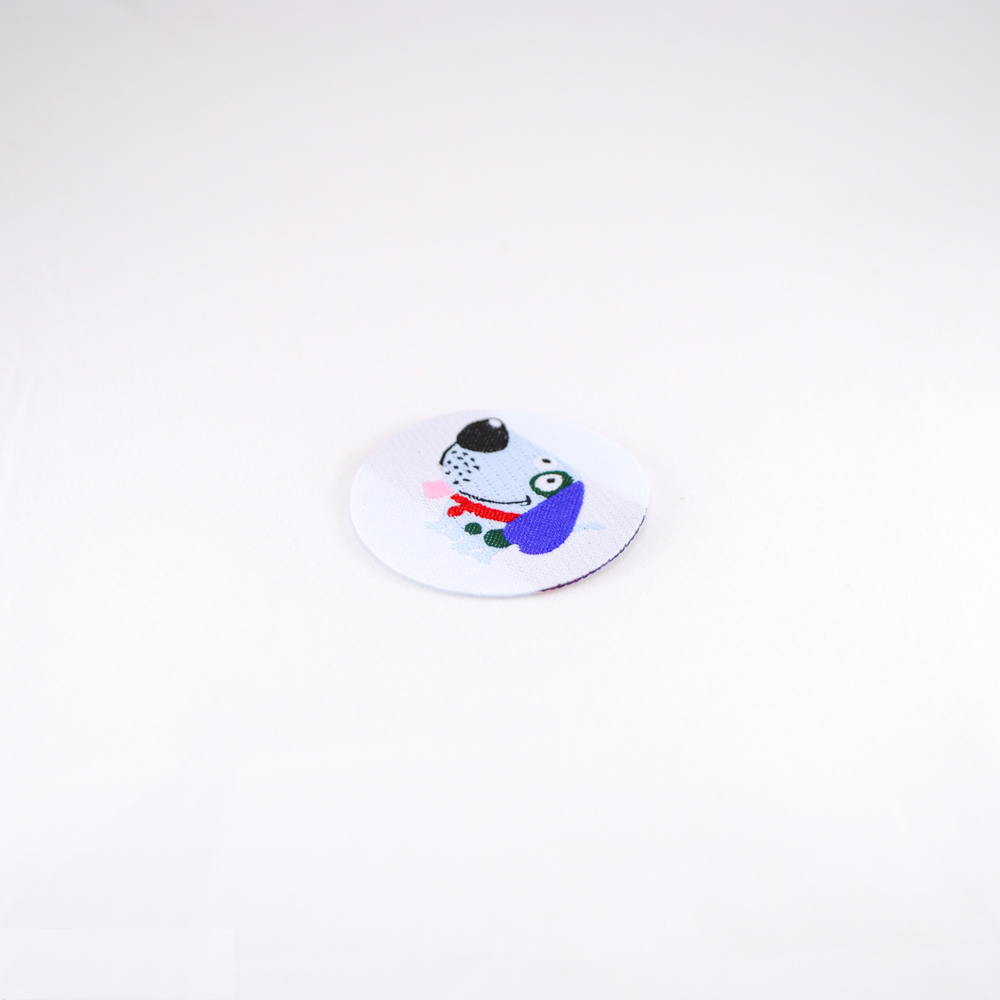 Нашивка тканевая Cобака круглая 42мм /atkisatin/, шт. Нашивка Детская