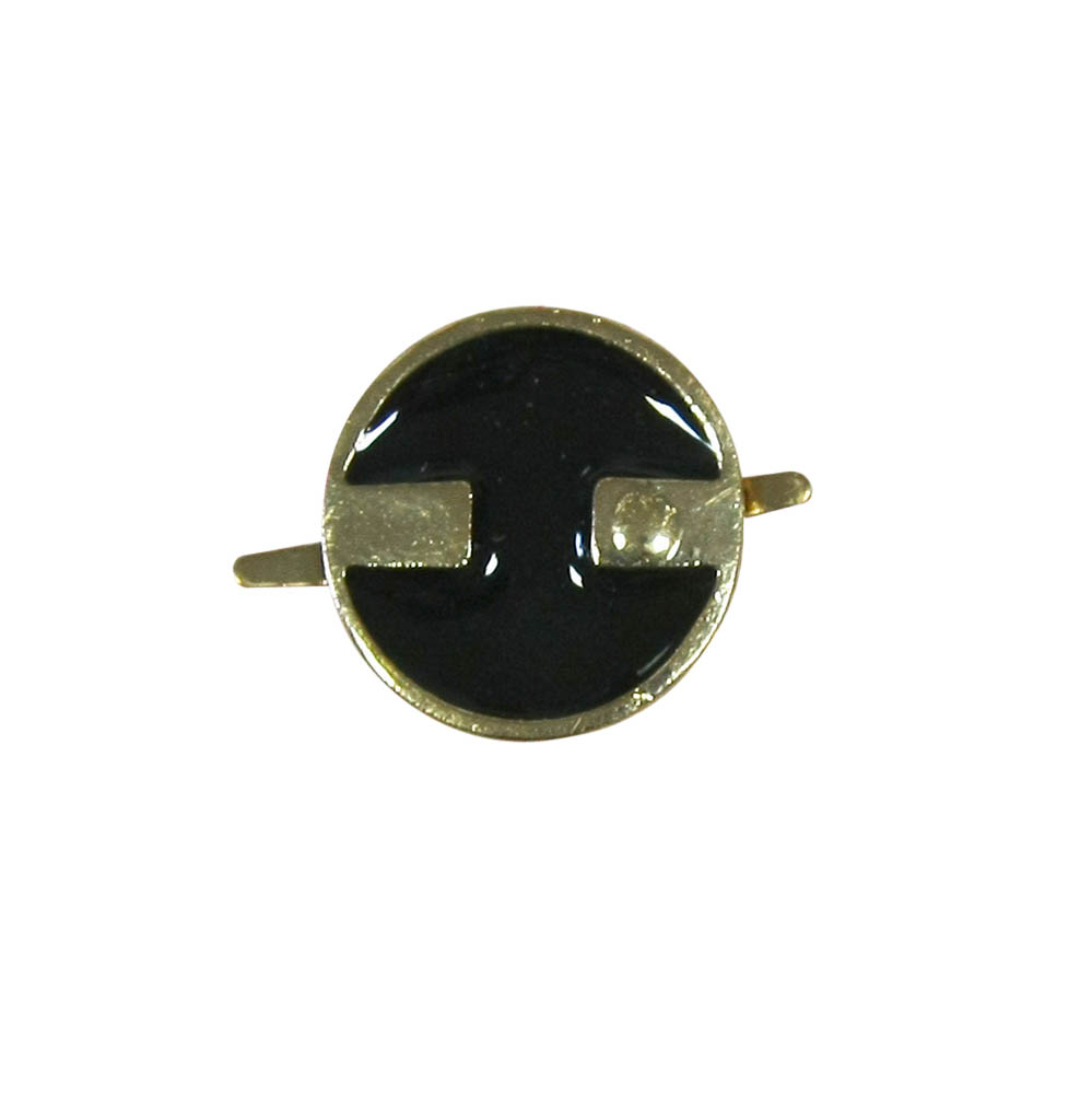 Краб металлический Пуговица-ручки GOLD черная эмаль, шт. Крабы Металл Геометрия