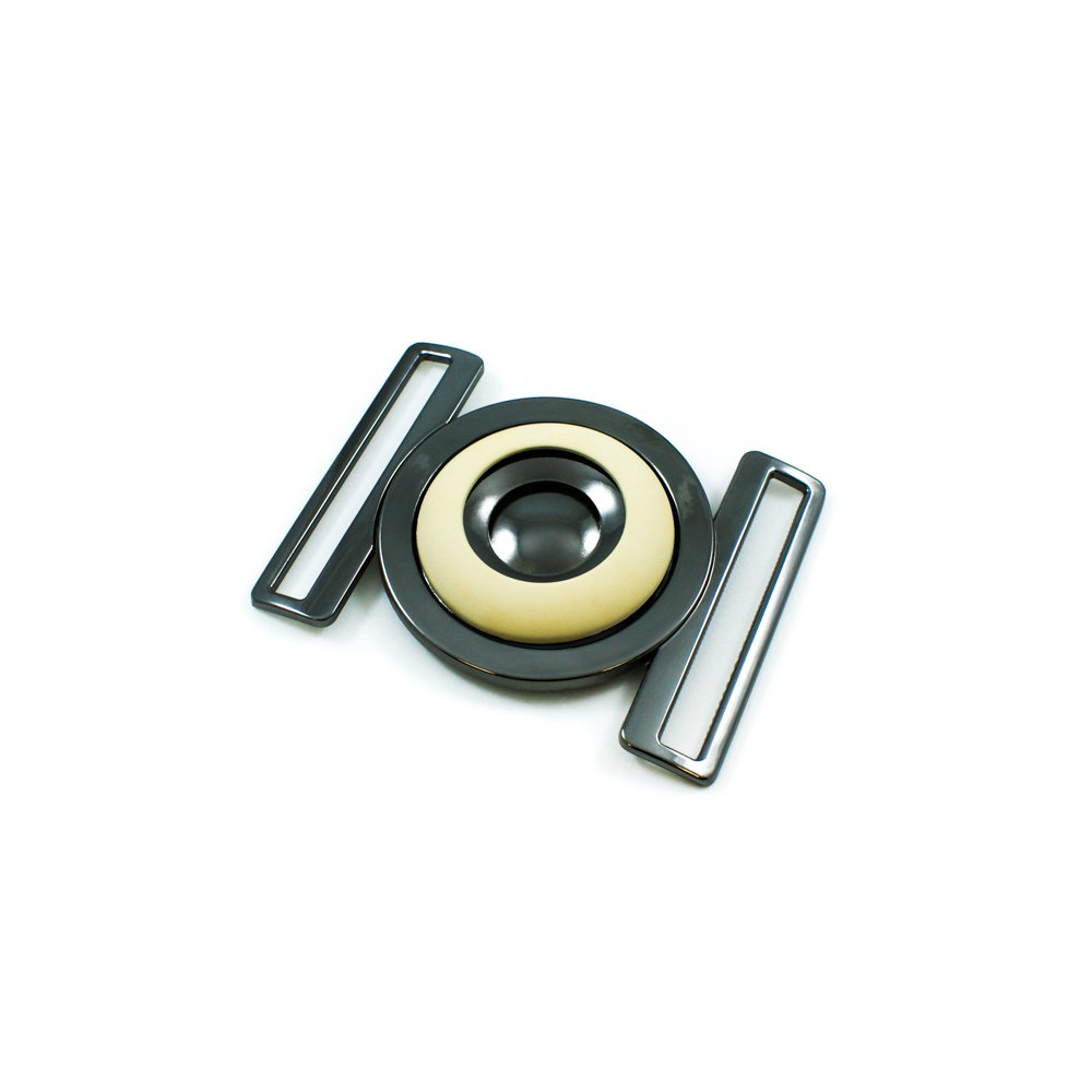 Пряжка ременная 2285 87*66мм BLACK NIKEL, беж . Застежки металл