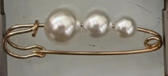 Булавка 3 жемчужины, 5см, золото, шт. Булавки