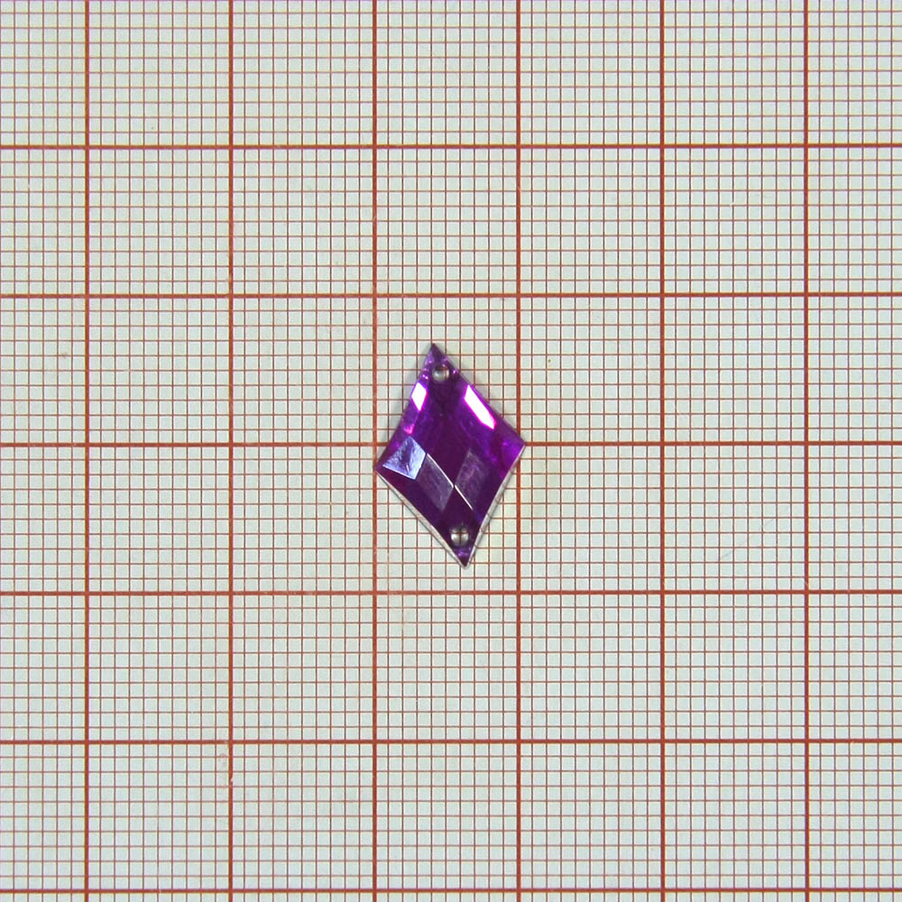 Стразы Д пришивн. ромб 13*16мм сирень 21, 1тыс.шт. Стразы пришивные