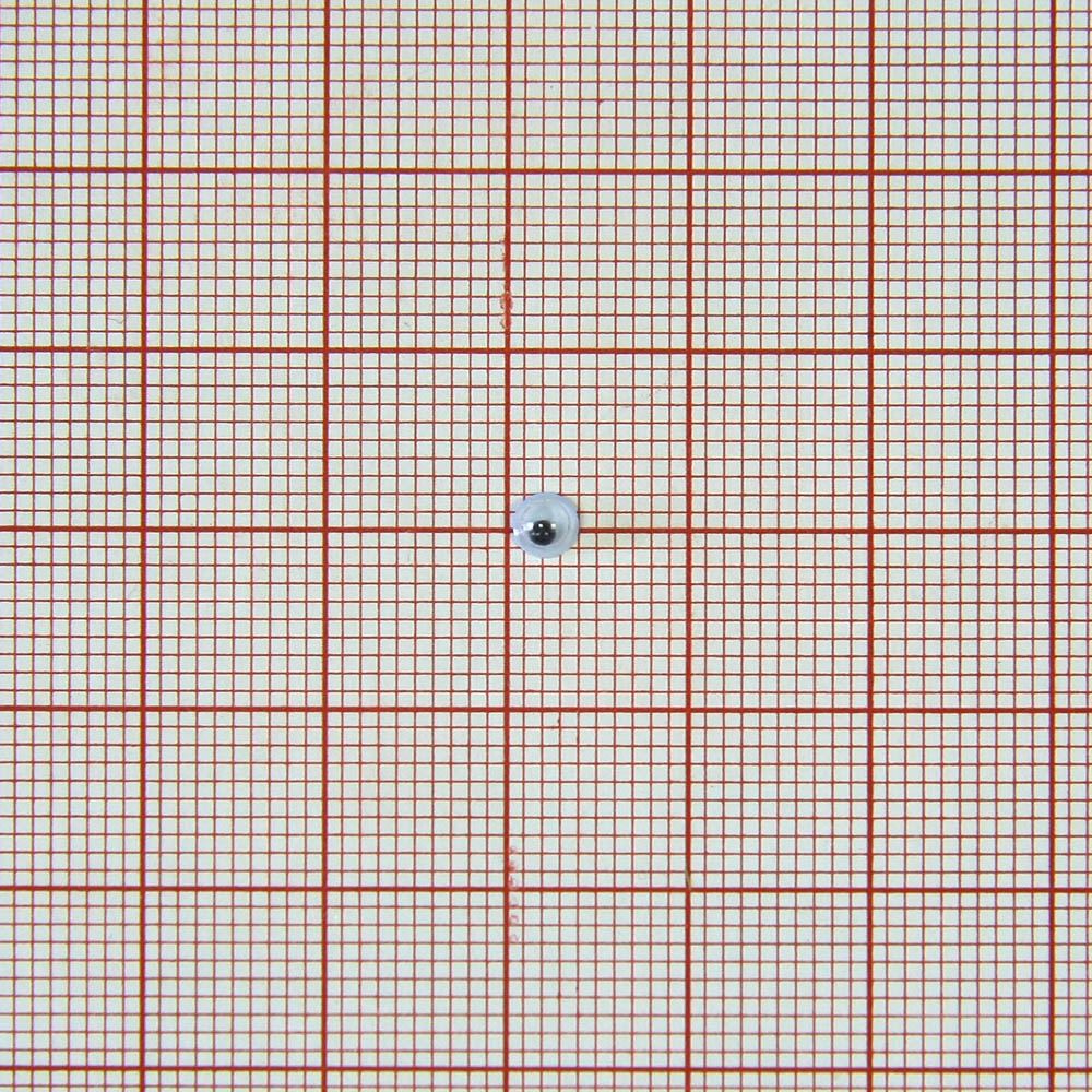 Глаз MR-3, круглый, белый, черный подвижный зрачок, 1тыс.шт. Глазики MR