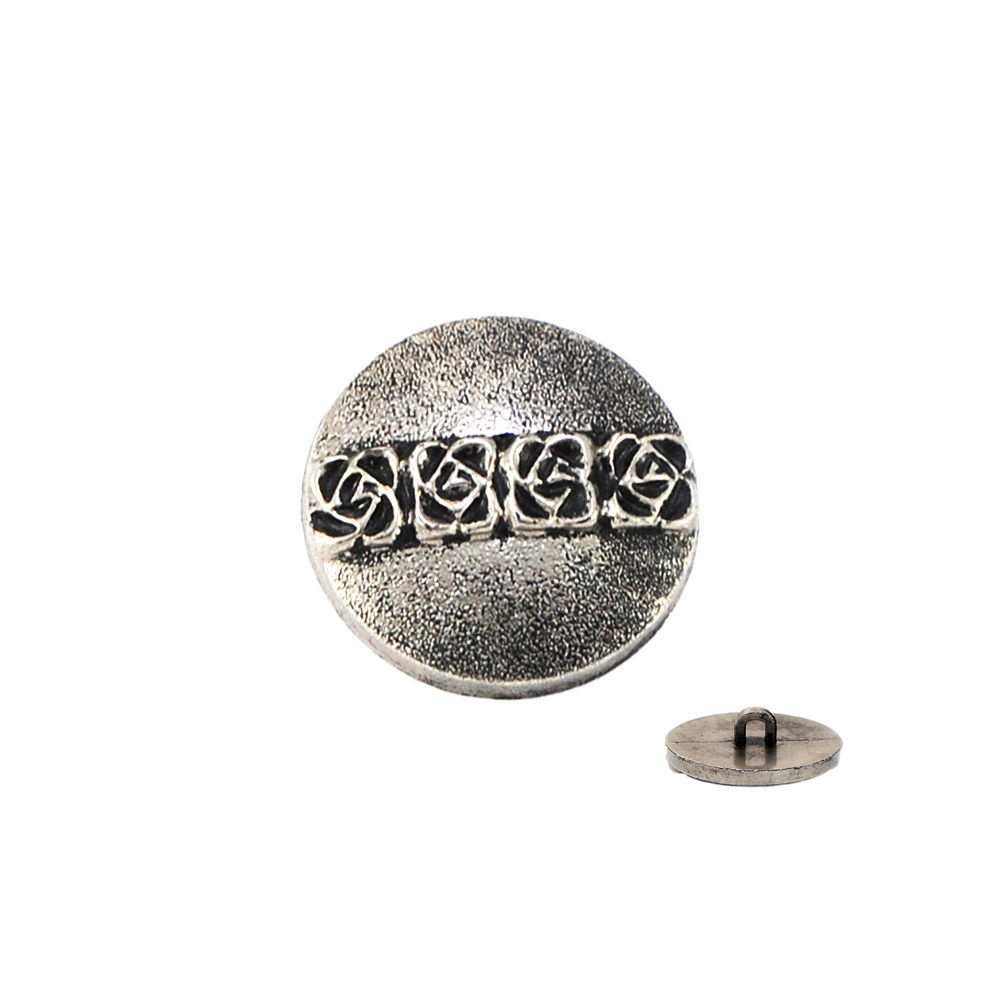 Пуговица TR-24-40 oxid 24мм. Пуговица металлизированная