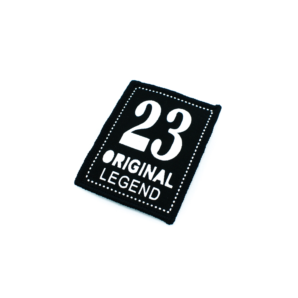 Нашивка тканевая 23 Original Legend 7,7*5,7см, бело-черная. Нашивка Резиновый Конгрев