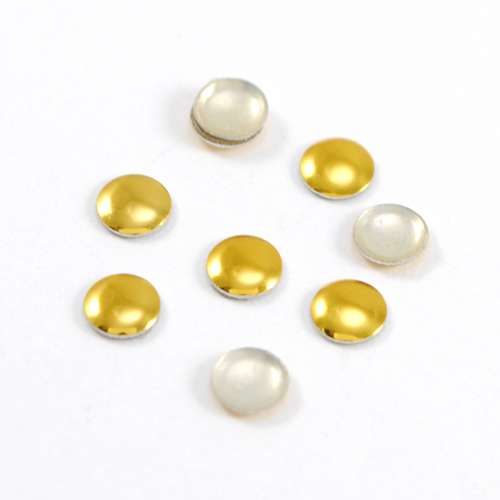 Камни клеевые, 4мм, золото, шт. Стразы стекло до 1000-50 гросс