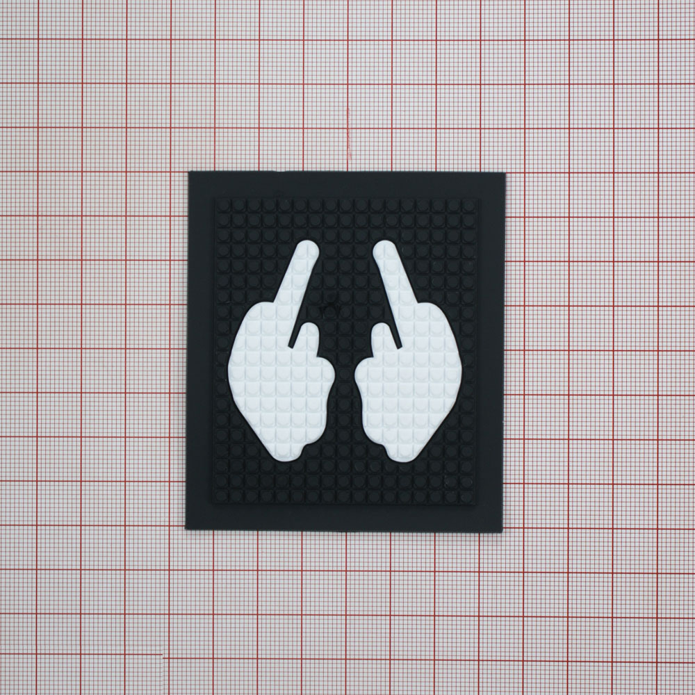 Лейба резиновая Жест 7,2*8см черный, белый. Лейба Резина