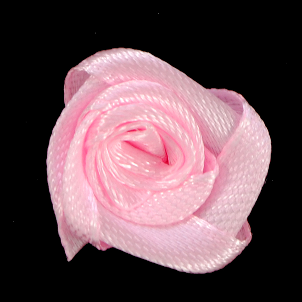 Аппликация тканевая Бутон 2см, ткань, розовый, шт. Аппликации Пришивные Цветы Банты