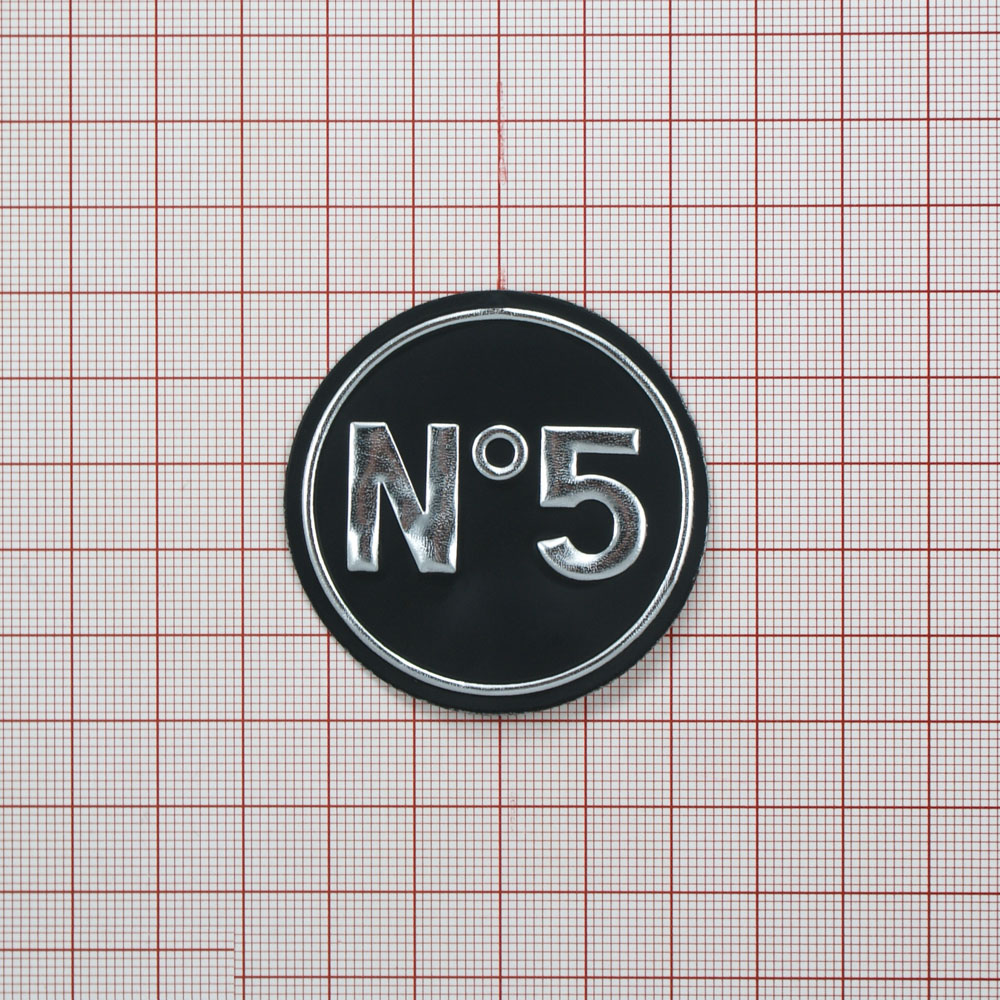 Лейба пластик №5 5*5см черный, nikel. Лейба Пластик