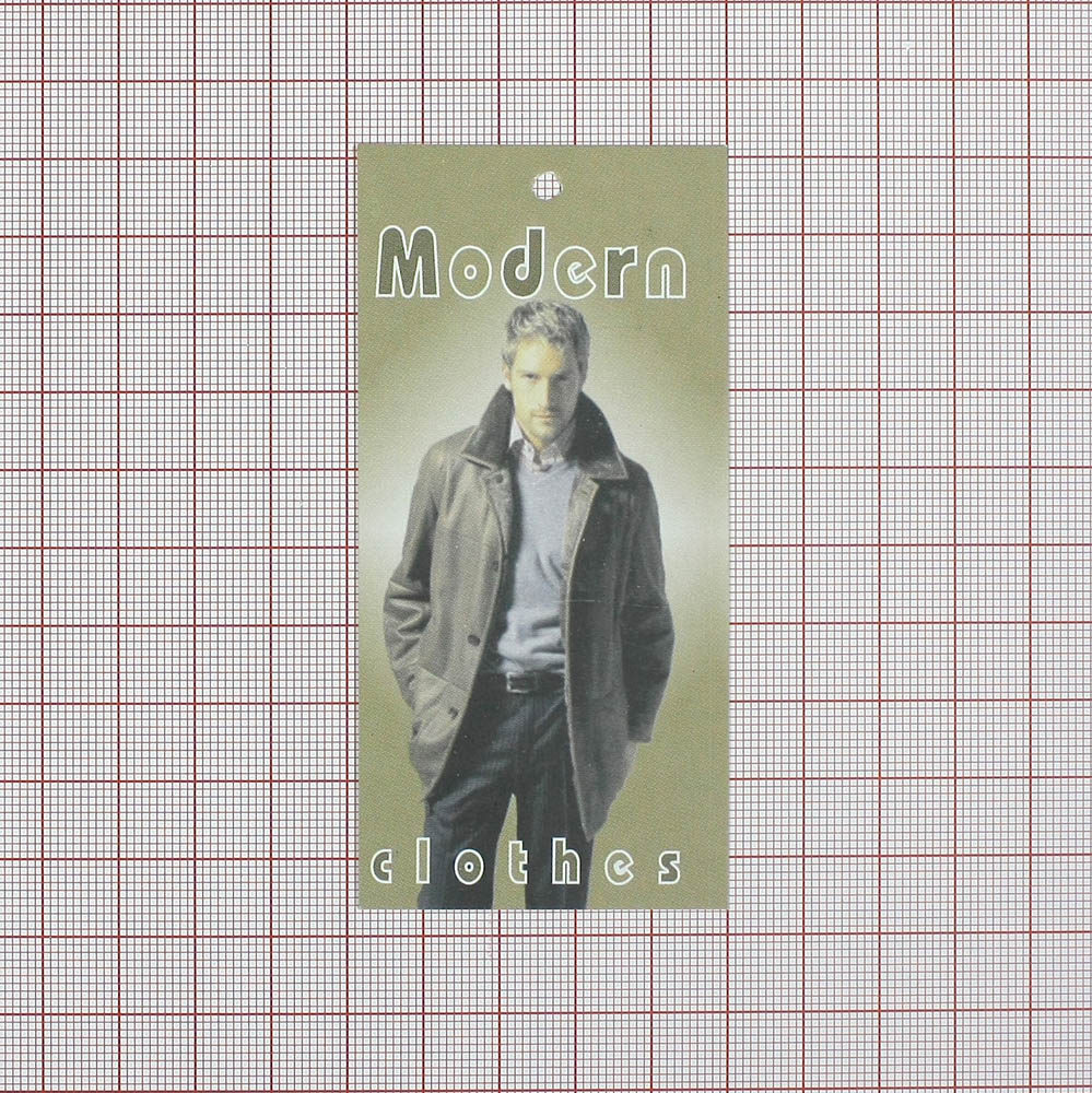 Этикетка бумажная Modern cloches (в дубленке). Этикетка бумага