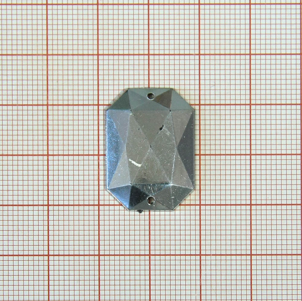 Стразы пришивн. многогр. 18*25мм NIKEL Металлизирован., 1т.шт. Стразы пришивные