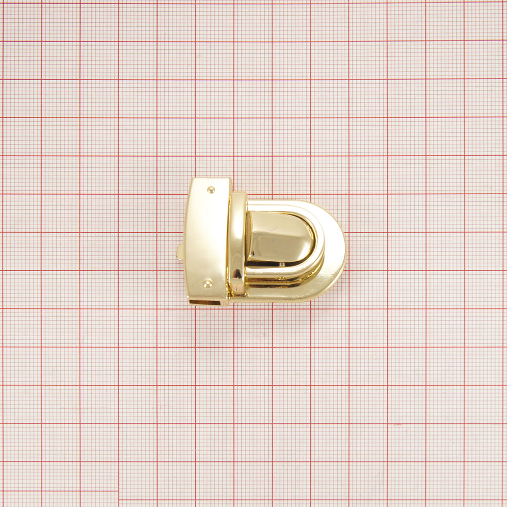 Замок сумочный 762 портфель 32*40мм GOLD, шт. Сумочная фурнитура