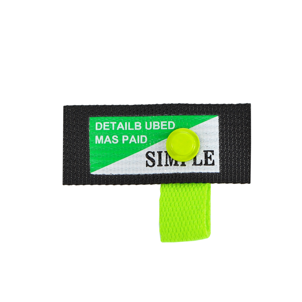 Лейба тканевая  с хольнитеном SIMPLE, 6*2,5см, черный, зеленый, белый,  салатовый, шт . Лейба Ткань