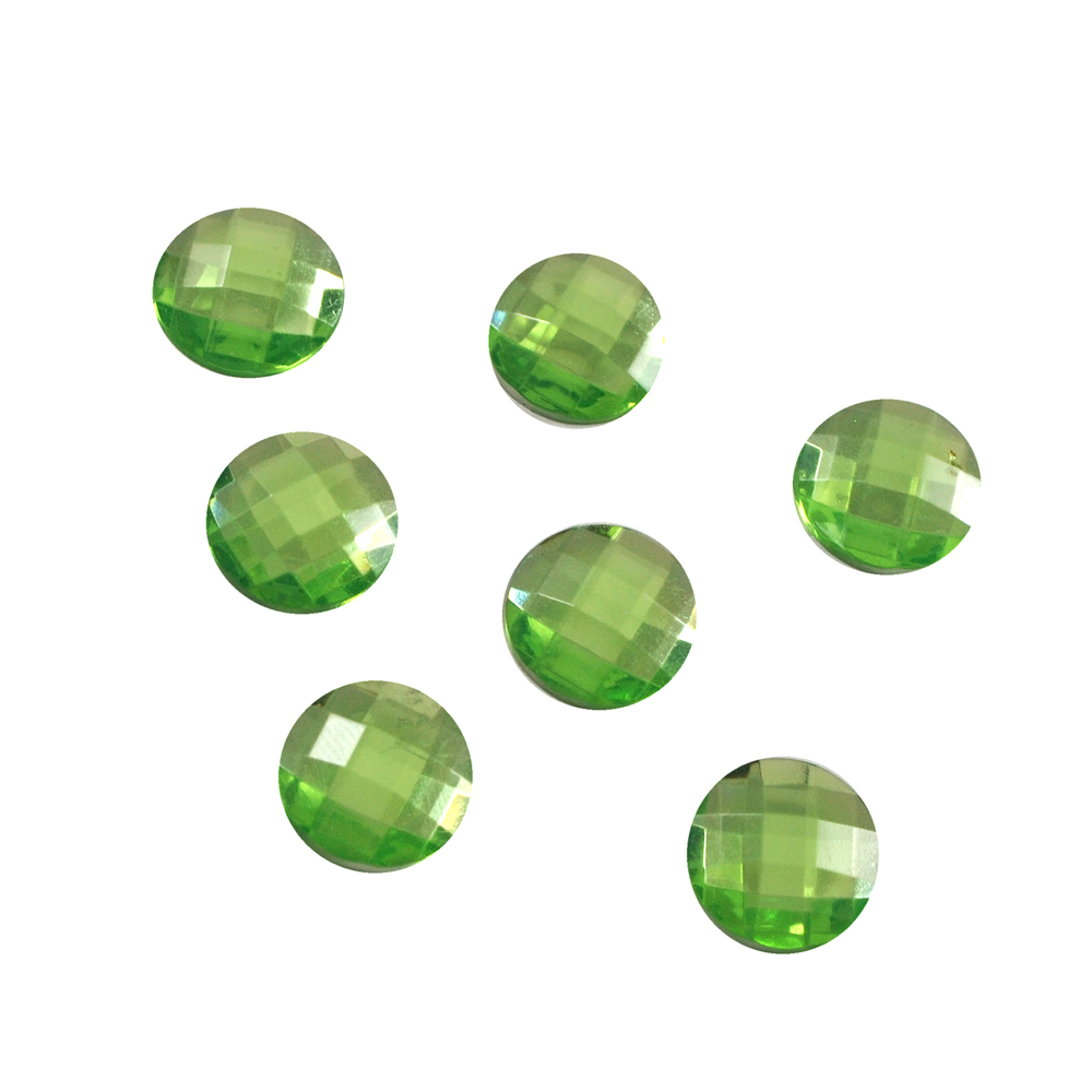Стразы Д на клей, круг 16мм салатовый 35, 1тыс.шт. Стразы на клей