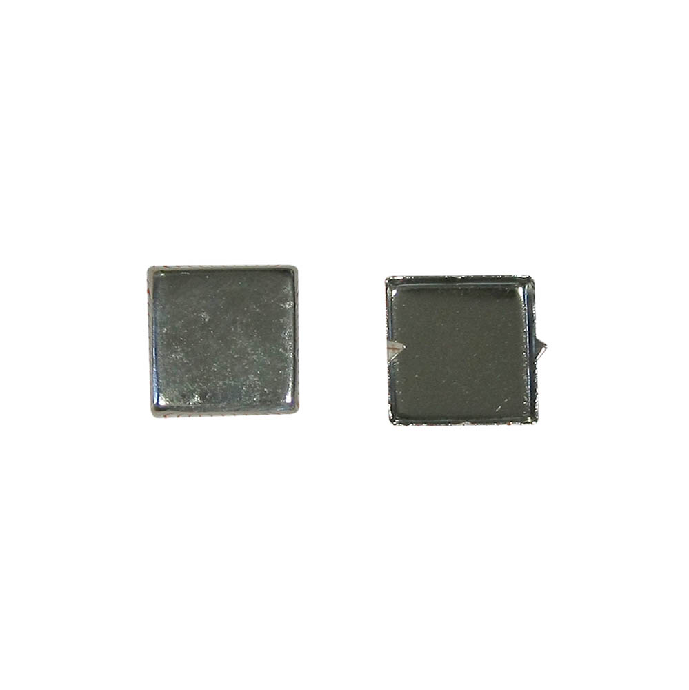 Краб металлический  MS-21 квадрат 13*13мм NIKEL/ 1тыс.шт. Крабы Металл MS