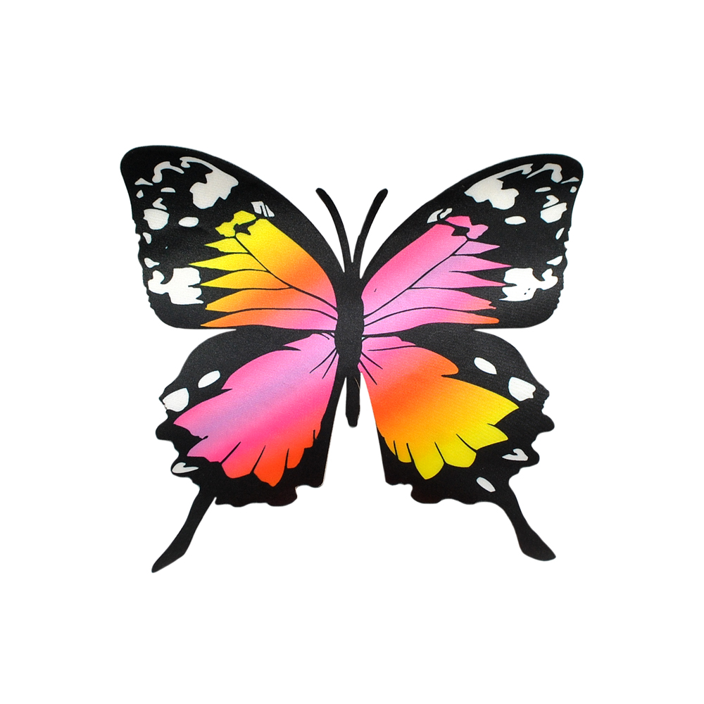 Аппликация клеевая тканевая Бабочка №4-5 20,0*20,8см атлас, шт. Аппликация клеевая