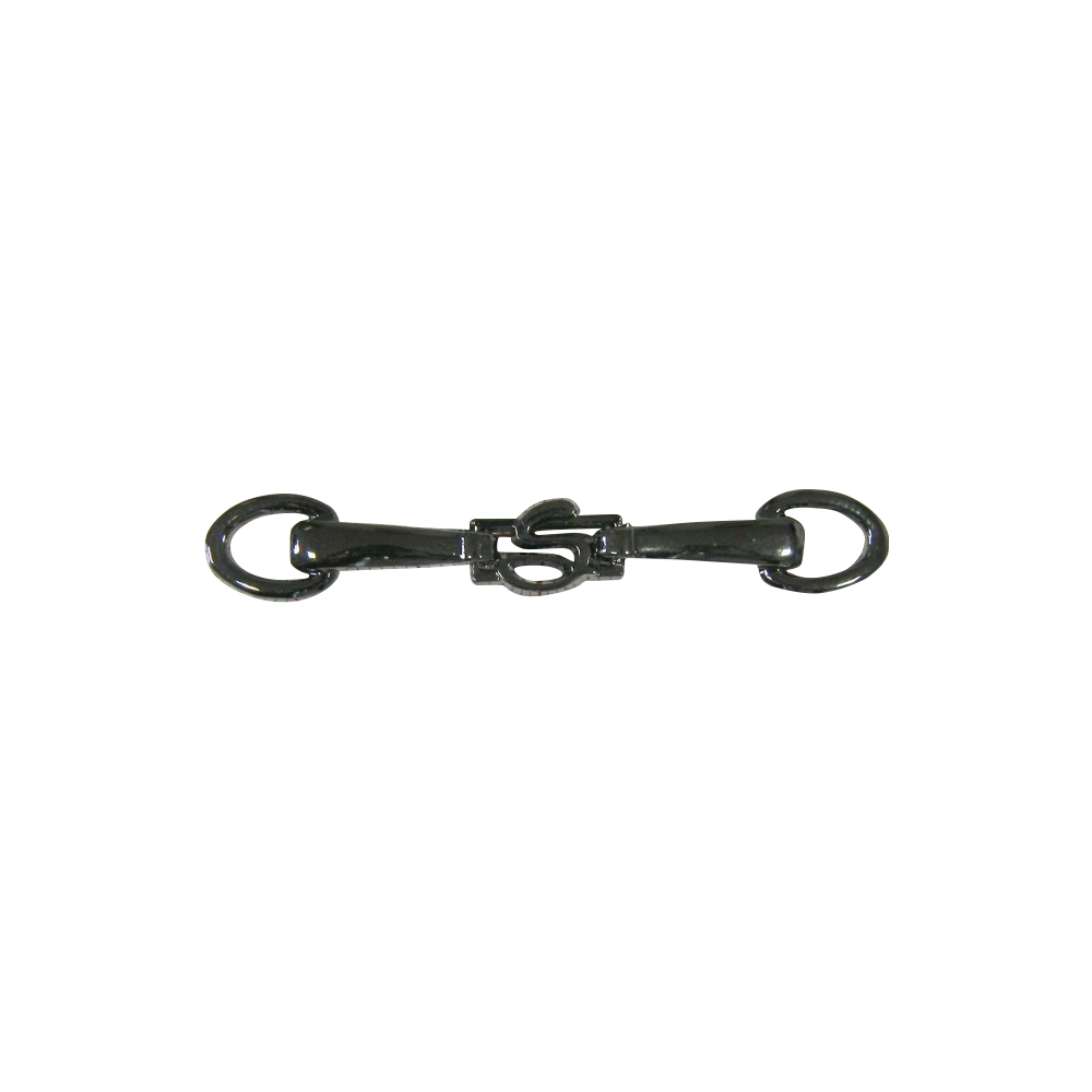 Перетяжка S змейка 56*9мм BLACK NIKEL. Перетяжка металл