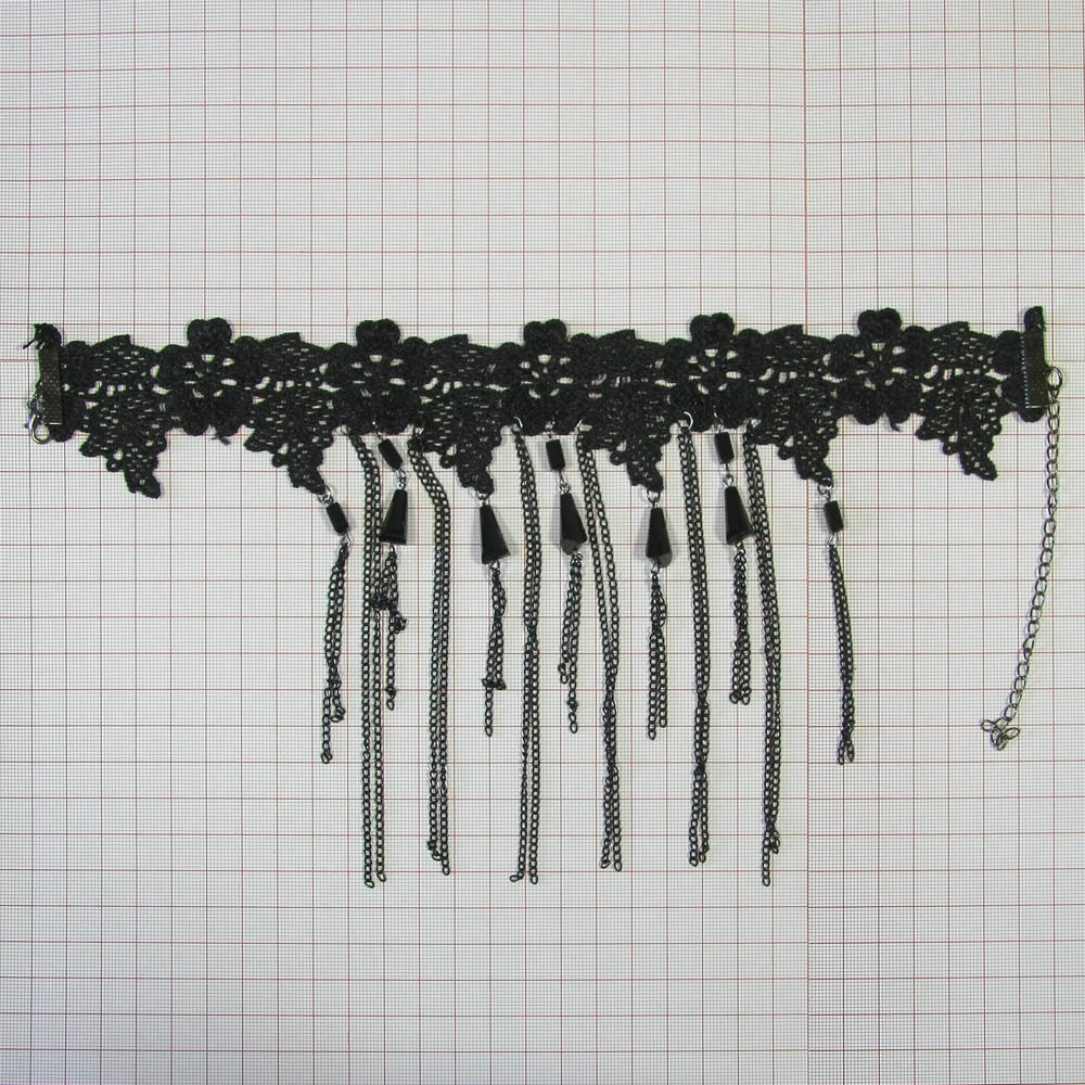 Воротник A42 черный и цепи подвески BLACK, шт. Воротники