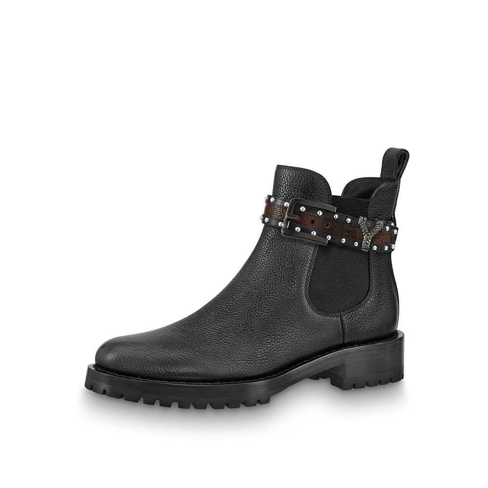 Пряжка металл с камнями  Правая Y, 4,7*1,7см, никель блек, серебро, шт. Пряжка