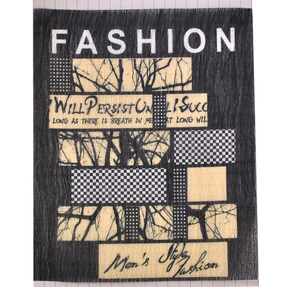 Аппликация пришивная FASHION, акварель 25*20см черно-золотая, шт. Аппликации Пришивные Постер