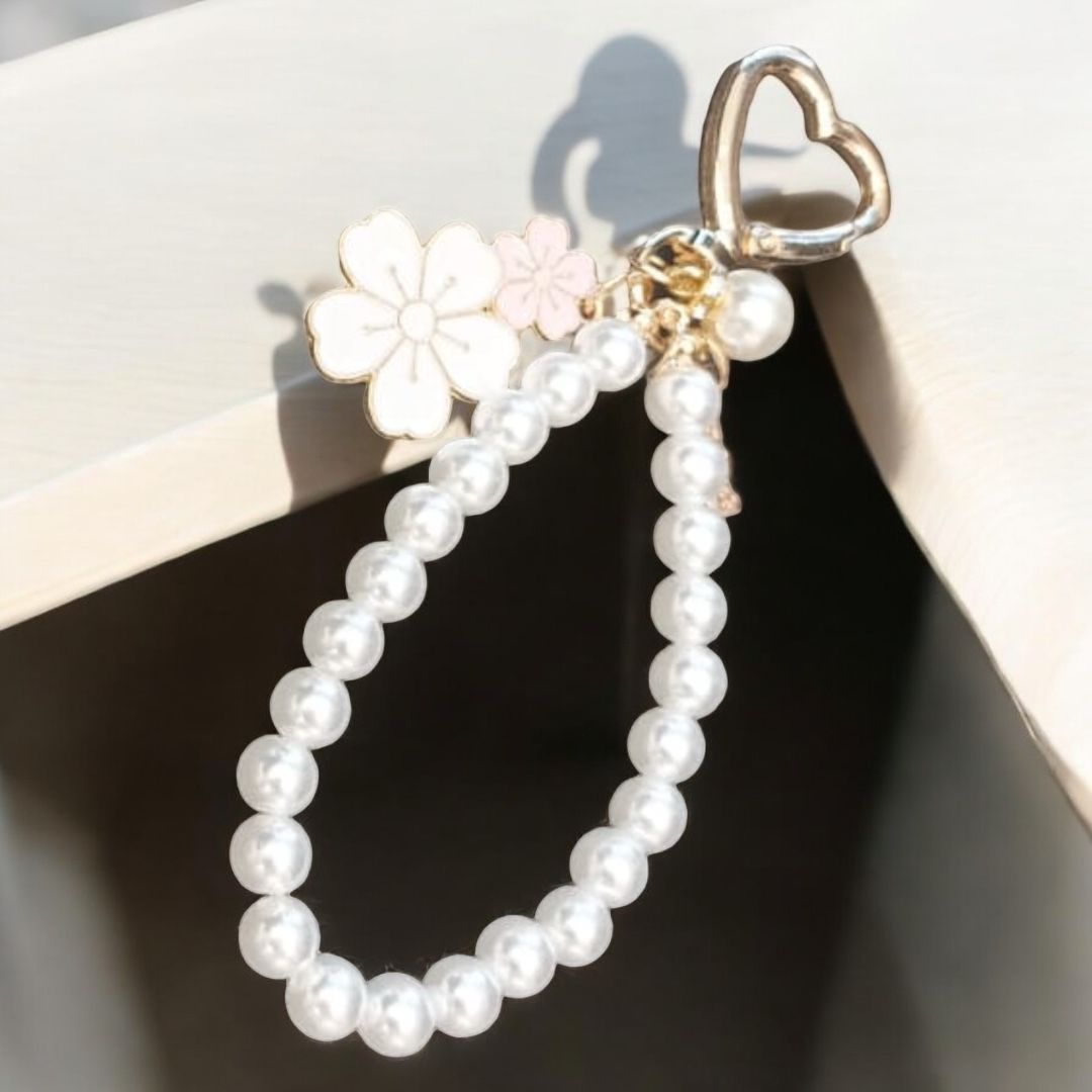 Брелок с сердцем, золото, бусины, шт. Подвески