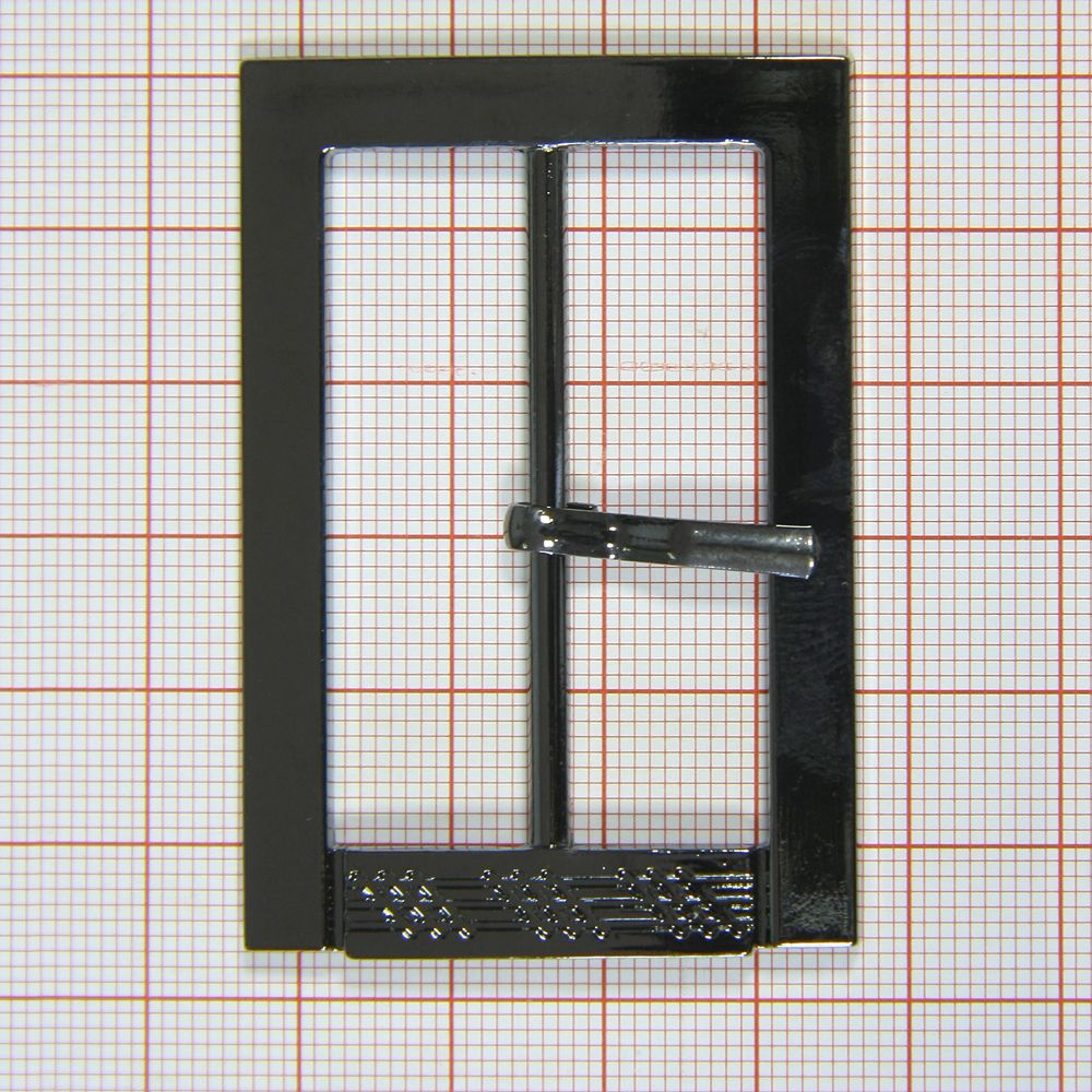 Пряжка металл 21004-5 прямоугольная 4,5см BLACK NIKEL . Пряжка