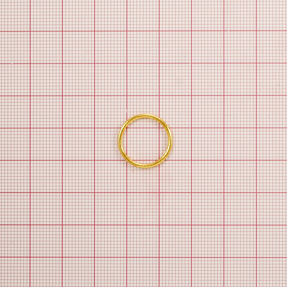 Кольцо бельевое металл А015 GOLD 13,7мм, (внутр.) 16,8мм (внешн.), 1т.шт, уп. Кольцо бельевое
