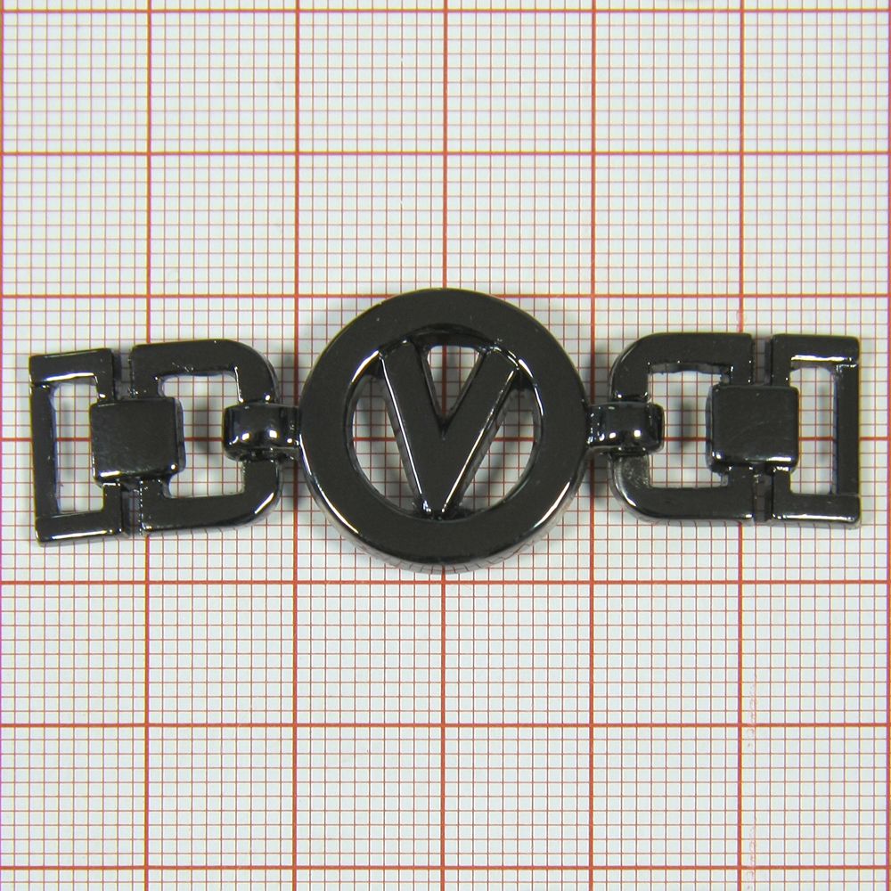 Перетяжка декор 18135 V 5,7см, BLACK NIKEL, шт. Перетяжка металл